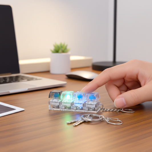 Premium lifestyle photo of LED fidget clicker